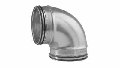 Bj,kort 90/125 mm i gruppen Kanalsystem plt (spiro)  / Ventilationsbj / Kortbj 90 grader hos Ventilationsbutiken (021127)