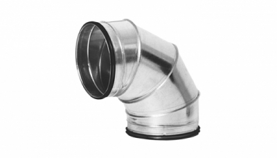 Bj 90/250 mm i gruppen Kanalsystem plt (spiro)  / Ventilationsbj / Bjar 90 grader hos Ventilationsbutiken (021259)