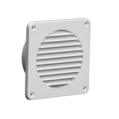 Yttervggsgaller PAX 100mm,vit i gruppen Ventilationsflktar / Badrumsflktar / Tillbehr PAX hos Ventilationsbutiken (059515)