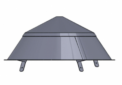 ArktisTop Svart TP160+3skruv i gruppen Takhuvar och Galler  / Takhuvar   / Tillbehr till Takhuv  hos Ventilationsbutiken (070610)
