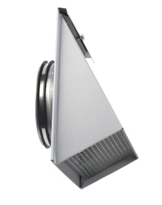 Yttervggskpa VK 100 mm Gr i gruppen Takhuvar och Galler  / Galler och kpor  / Yttervggskpa / Yttervggskpa plt hos Ventilationsbutiken (081220)