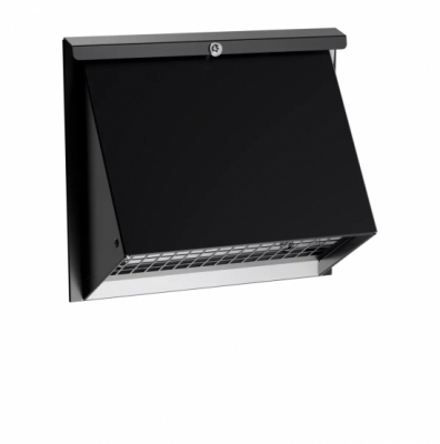 Yttervggskpa VK 160 mm svart i gruppen Takhuvar och Galler  / Galler och kpor  / Yttervggskpa / Yttervggskpa plt hos Ventilationsbutiken (081227)