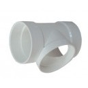 T-rr 50-50mm, kort i gruppen Kanalsystem 50mm plast / Detaljer  hos Ventilationsbutiken (220175)