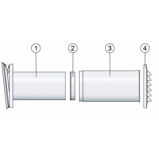 V�ggventil Fresh TL 100DE Svart