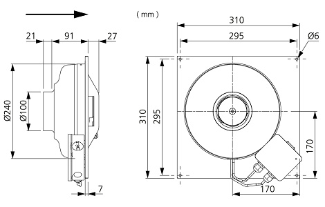 V�ggfl�kt �stberg KVFU 100 C1 EC-y1